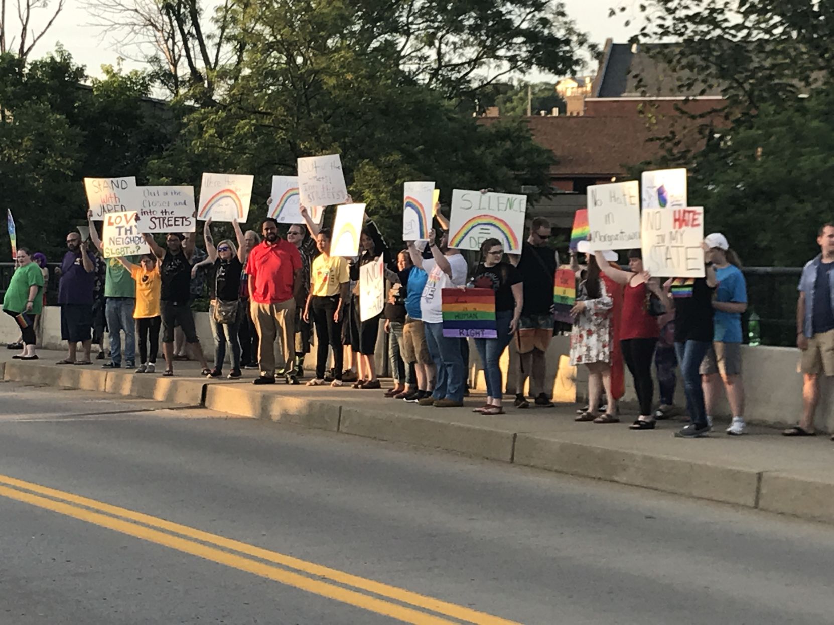 Jared Rote protesters